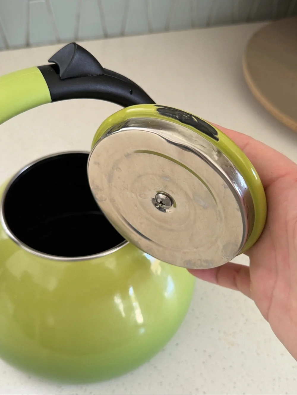 Le Creuset 1.5L (1.6 Qt.) Whistling Tea Kettle – Kiwi Green Kitchen